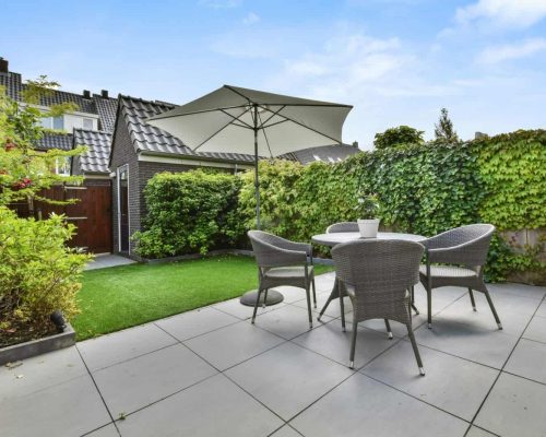 Back yard in a cozy house