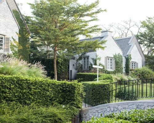 Suburban housing and garden